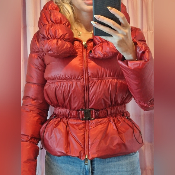 Armani Red Puffer Jacket - Picture 8 of 13